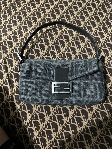 fendi wool baguette|genuine Fendi baguette.